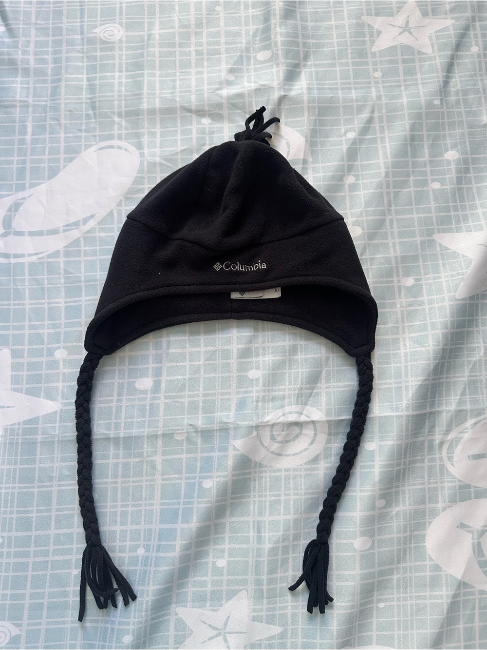 Columbia Kids Black Fleece Earflap Hat